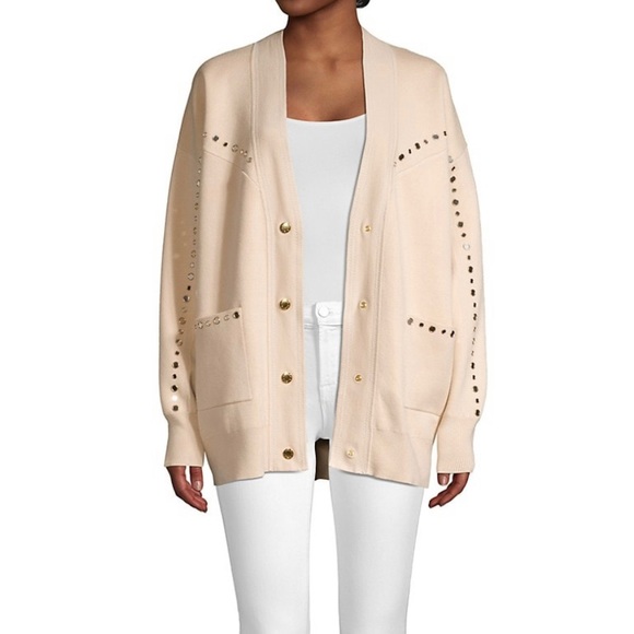 sandro studded cardigan